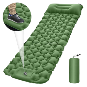 [6976023929540] Naturehike FC-12 Foot-Pump Inflatable Camping Sleeping Pad (Presale) Army Green