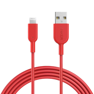 [A8432H92] Anker PowerLine II Lightning (0.9m /3ft) C89 - Red