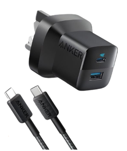 [B2331K11] Anker 323 Charger with 322 USB-C to USB-C Cable (33W , 3ft) -Black