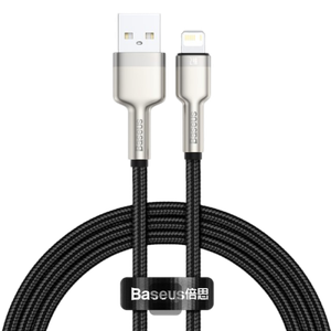 [CALJK-A01-B2B] Baseus Cafule Series Metal Data Cable USB to IP 2.4A 1m Black