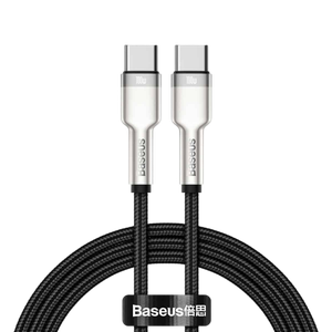 [CATJK-C01-B2B] Baseus Cafule Series Metal Data Cable Type-C to Type-C 100W 1m Black
