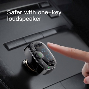 [CCMT000101-B2B] Baseus T Typed S-13 Bluetooth MP3 Car Charger (pps Quick Charger-EU) Black
