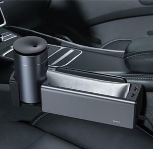 [CRCWH-A01-B2B] Baseus Deluxe Metal Armrest Console Organizer(dual USB power supply)Black