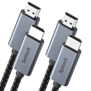 [M22] Syntech 4K HDMI Cable 6ft - 2 Pack - Space Gray