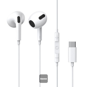 [6932172604264-B2B] Baseus C17 Enock USB-C lateral in-ear Wired Earphone - White