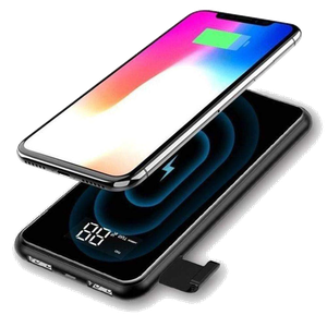 [PPALL-EX01] Baseus Full Screen Bracket Wireless Charge Power Bank 8000Mah - Black