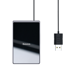 [WX01B-01] Baseus Card Ultra-Thin Wireless Charger 15W (With Usb Cable 1M) Black