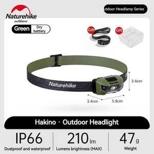 [6976023920554] Naturehike Outdoor Headlights - Green (Without Dry Battery)