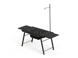 [6976023923289] Naturehike Multifunctional Travel Barbecue Table - Black (Square Tube,Lamp Pole Style)