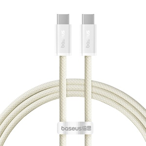[6932172651633-B2B] Baseus Dynamic 3 Series Fast Charging Data Cable Type-C to Type-C 100W 1m Custard Yellow