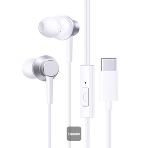 [A00164300213-Z1] Baseus Encok CZ11 Wired Earphones - Moon White