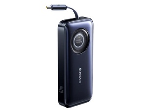 [E0027H00] Baseus EnerCore CR11 Power Bank 20000mAh 67W with Retractable Cable – Black