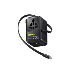 [E0307E00] Baseus EnerCore CG11 Universal Travel Adapter 70W with Retractable USB-C
