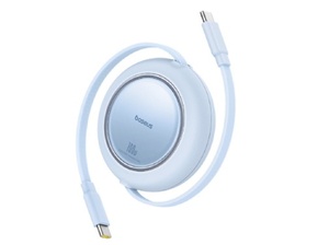 [P10364500313-01] Baseus Free2Pull Mini 1.5m USB-C to USB-C 100W Retractable Cable – Blue