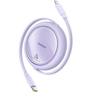 [P10364501511-00] Baseus Free2Pull 1m USB-C to Lightning 20W Retractable Cable – Purple