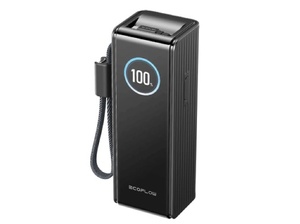[EF-RAPID25K100W-B-US] EcoFlow RAPID Power Bank (25,000mAh, 170W, 100W Built-In and Retractable Cables) - Black