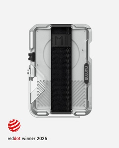 [UA-G03-TW] AULUMU G03 Multi-Tool Magnetic Metal Wallet Frosted Cover - Translucent White