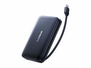 [E0028V00] Baseus PicoGo AM61 Qi2.2 Magnetic Power Bank with Built-in Cable 10000mAh 45W - Cosmic Black