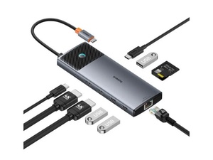 [B00061800123-01] Baseus Metal Gleam II 10-in-1 USB HUB Dual Display - Cosmic Black