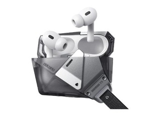 [UA-A39-TG] AULUMU A39 Hi-Per Shockproof Geometric Earphone Case for AirPods Pro 3 - Translucent Gray
